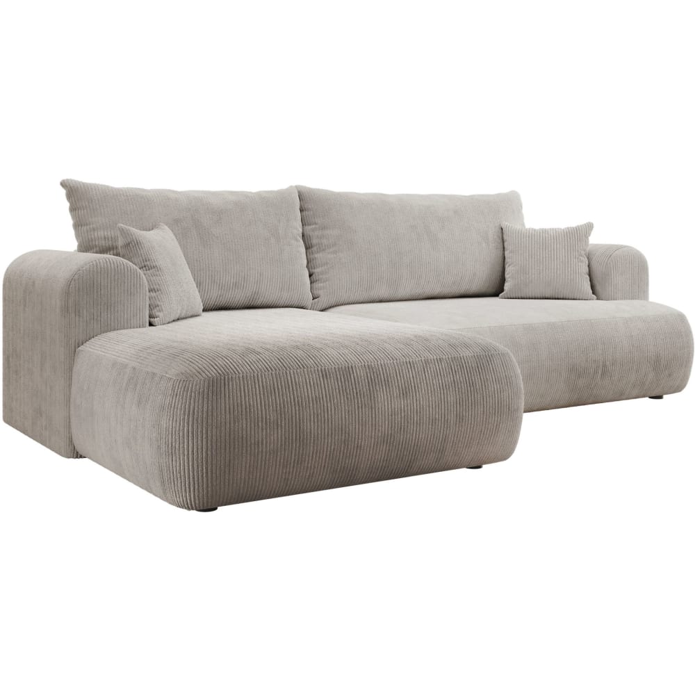 Wohnli Möbelsuche - Eck-Schlafsofa mit Cordbezug und Bettkasten