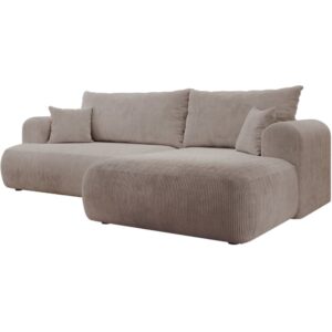 Wohnli Möbelsuche - Eck-Schlafsofa mit Cordbezug und Bettkasten