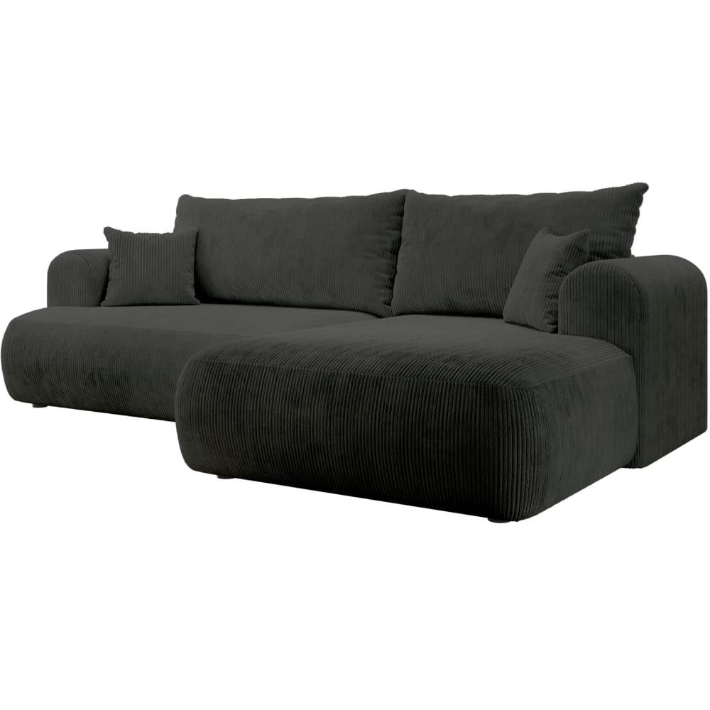 Wohnli Möbelsuche - Eck-Schlafsofa mit Cordbezug und Bettkasten