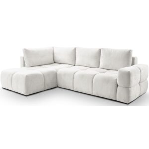 Wohnli Möbelsuche - Eck-Schlafsofa mit Chenillebezug und Bettkasten