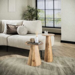 wohnli-moebel-suche-M25152617-1 Set runder Beistelltische aus Akazienholz 0x60x0cm Holz Braun Mathi Design Möbel Wohnzimmermöbel Beistelltische