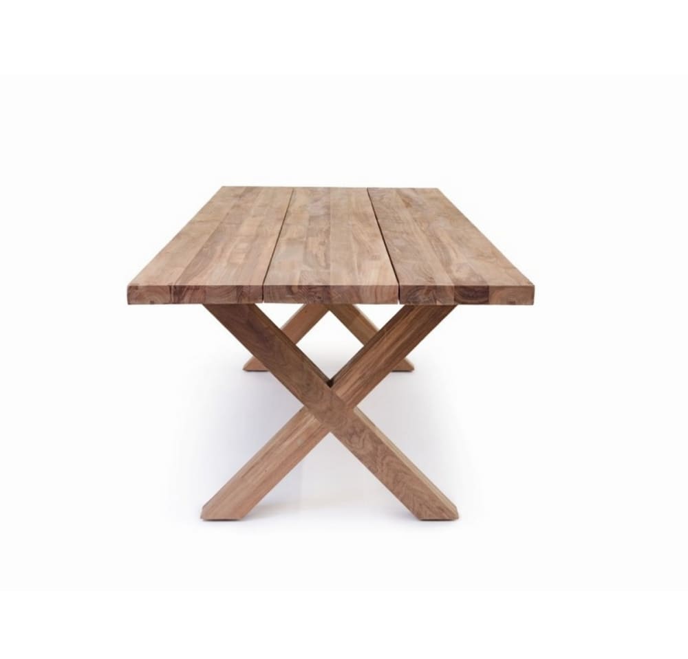 Esszimmertisch aus Holz 300x76x100cm Holz Braun Mathi Design Möbel Esszimmermöbel Esstische