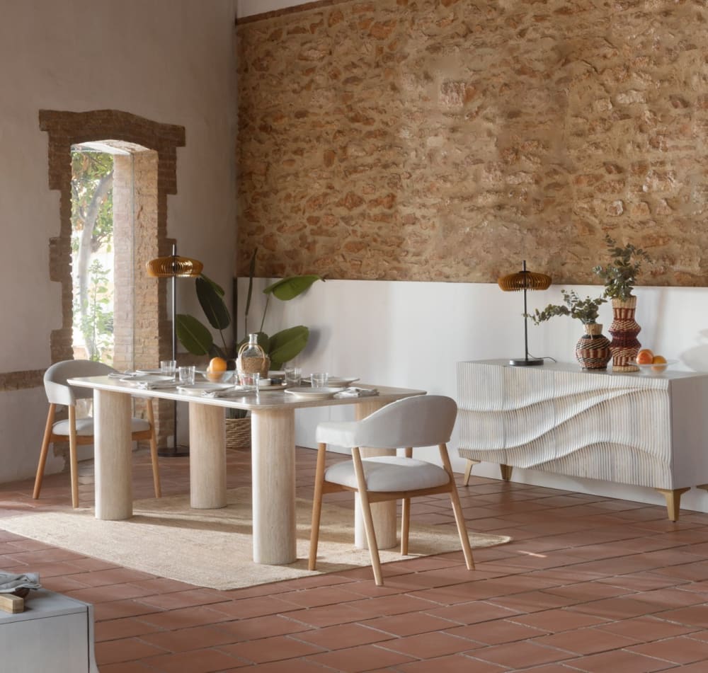 160x75x90cm Keramik Braun GEESE HOME Möbel Esszimmermöbel Esstische