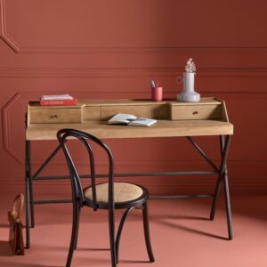 wohnli-moebel-suche-M25154346-1 Set von 2 Stühlen aus Buche mit schwarzer Oberfläche und Rattan-Sitz 43x89x52cm Holz Schwarz Signature Möbel Esszimmermöbel Stühle