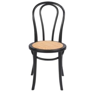 wohnli-moebel-suche-M25154346 Wohnli Möbelsuche - Set von 2 Stühlen aus Buche mit schwarzer Oberfläche und Rattan-Sitz