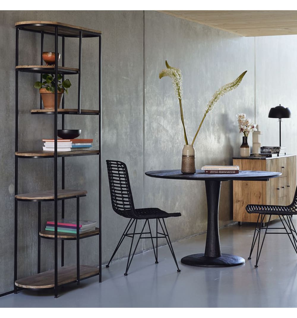 84x190x35cm Holz Braun Moloo Möbel Wohnzimmermöbel Bücherregale