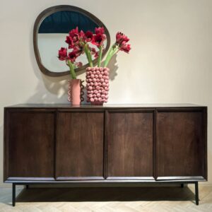 180 cm Sideboard aus massivem braunem Holz 180x86x40cm Holz Braun Moloo Möbel Esszimmermöbel Sideboards, Highboards & niedrige Anrichten