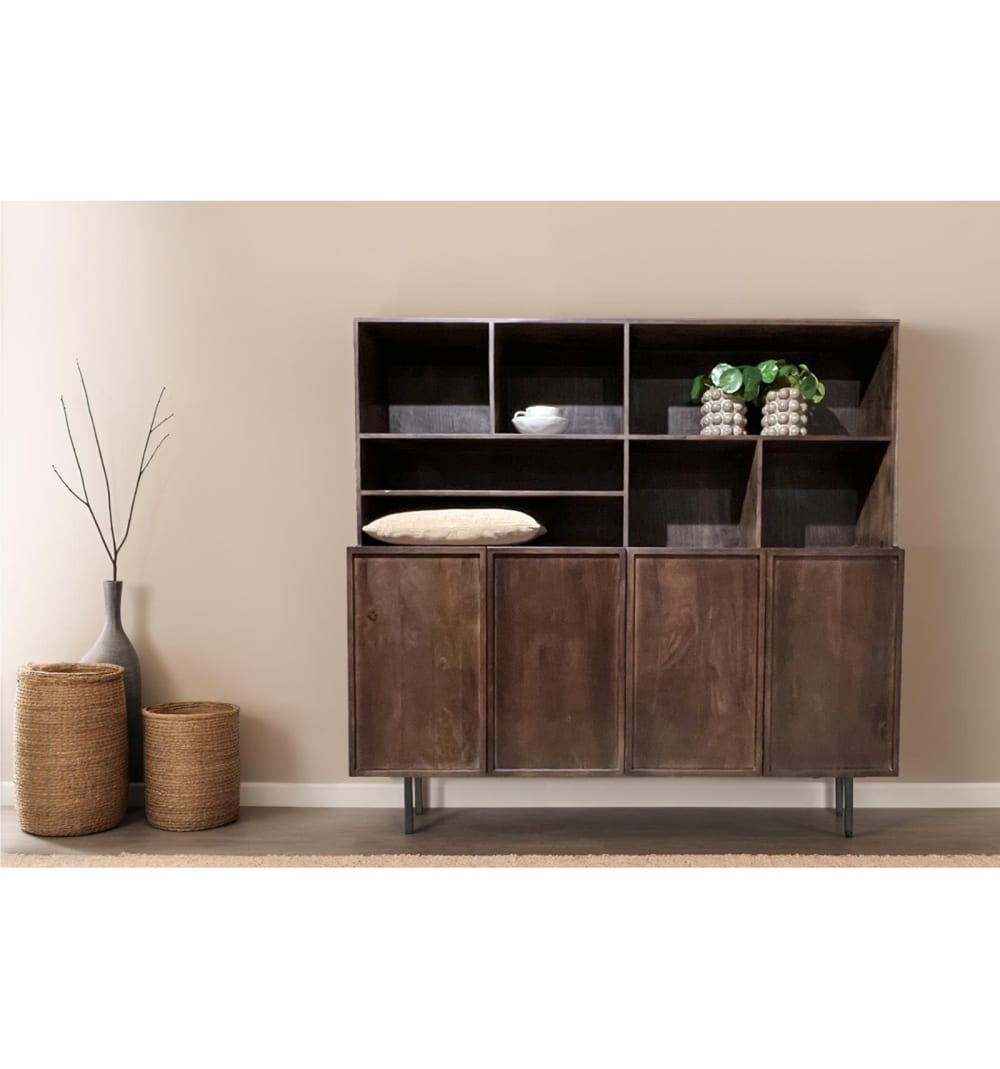 180x172x45cm Holz Braun Moloo Möbel Esszimmermöbel Sideboards, Highboards & niedrige Anrichten