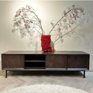 wohnli-moebel-suche-M25154501-1 TV-Möbel 180 cm aus braunem Massivholz 180x50x40cm Holz Braun Moloo Möbel Wohnzimmermöbel TV-Möbel