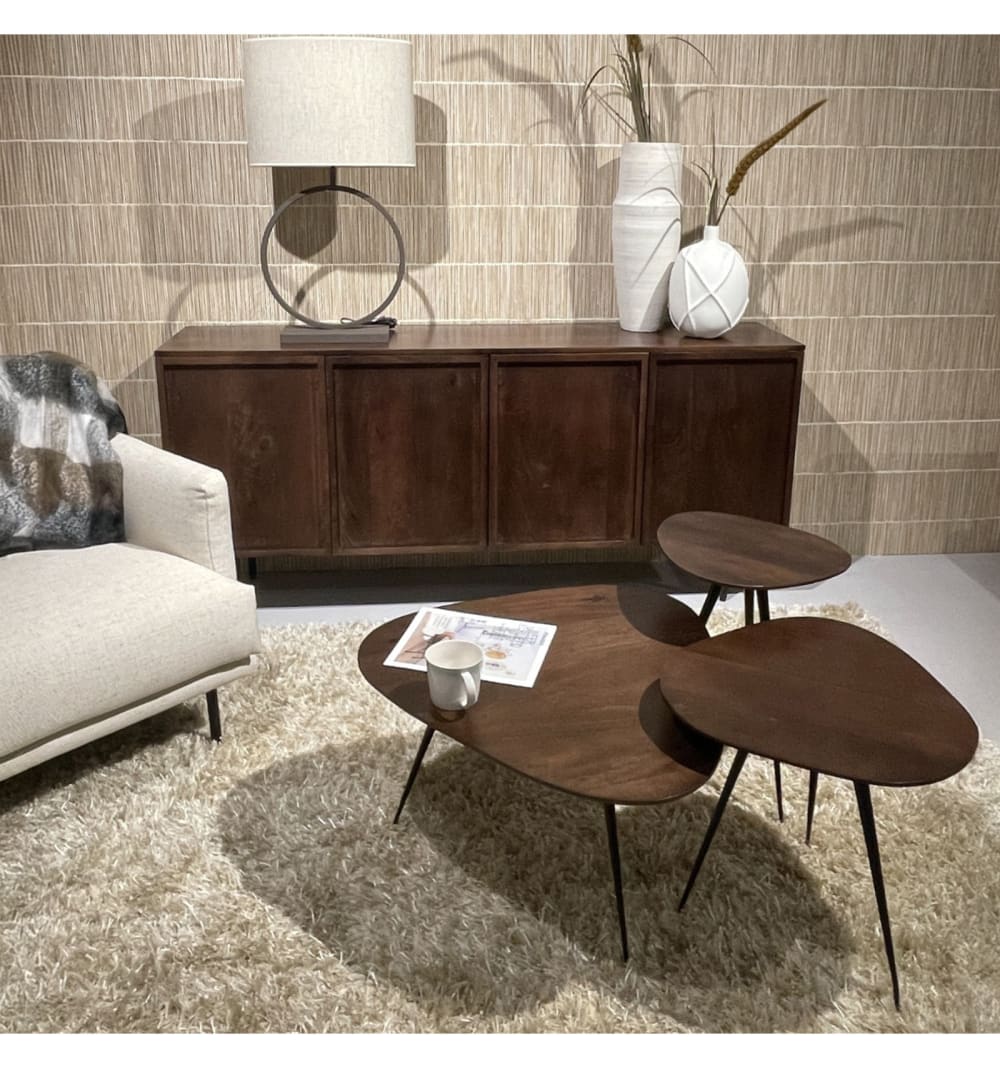 70x39x70cm Holz Braun Moloo Möbel Wohnzimmermöbel Couchtische