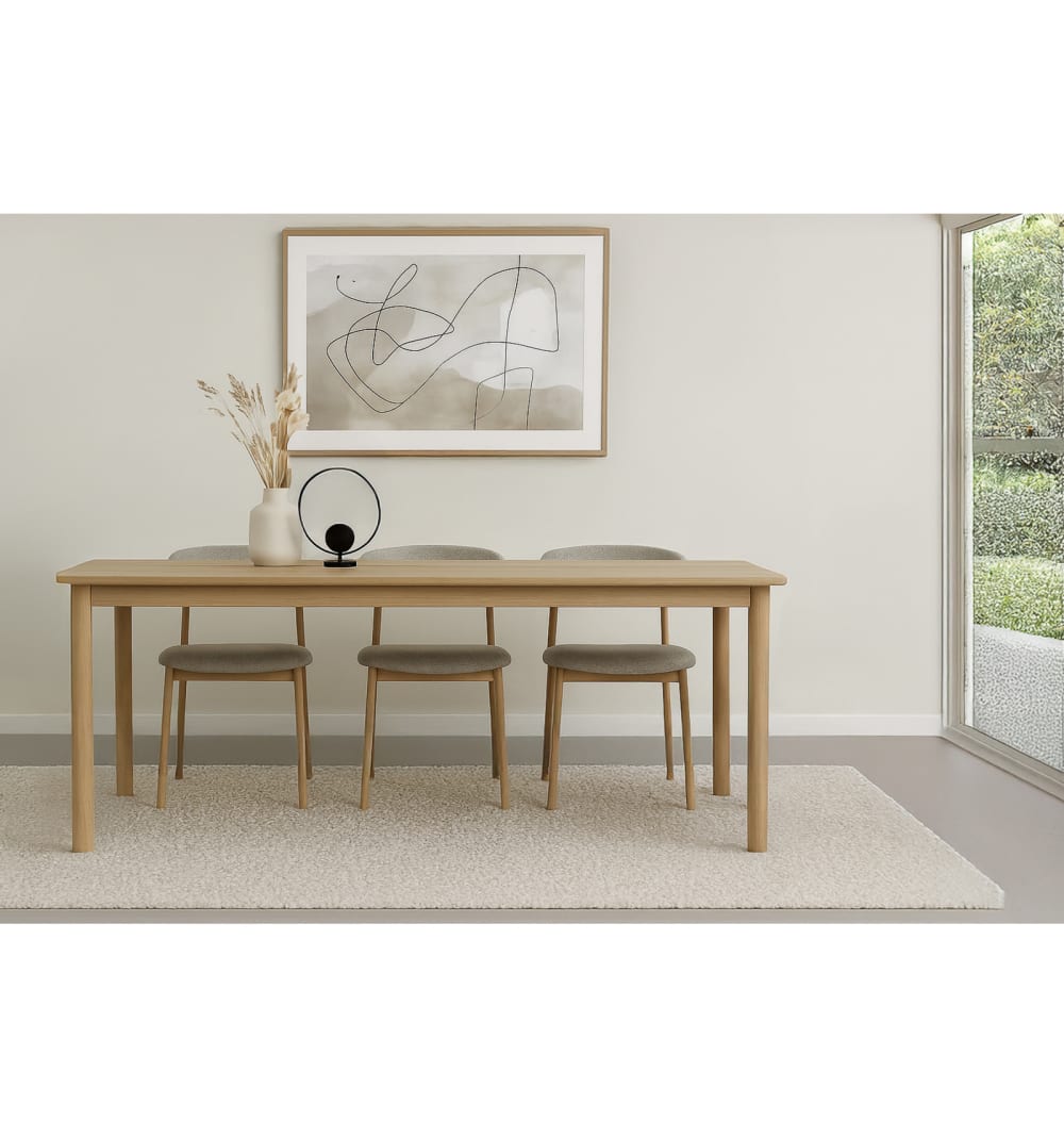 220x76x90cm Holz Beige Moloo Möbel Esszimmermöbel Esstische