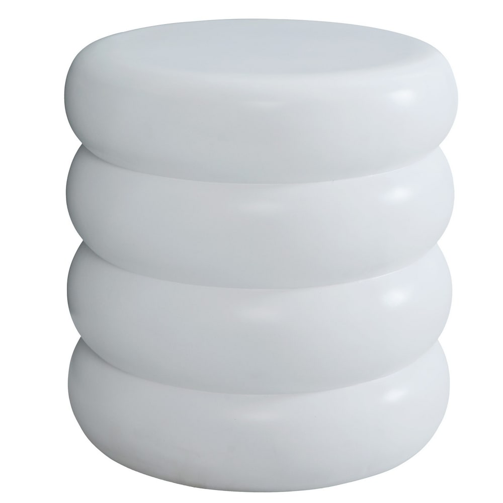 Wohnli Möbelsuche - Beistelltisch für den Innen- und Außenbereich aus Magnesit Weiß