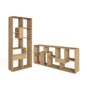 wohnli-moebel-suche-M25155502 Wohnli Möbelsuche - Bücherregal Holzeffekt eiche 67x31x162cm