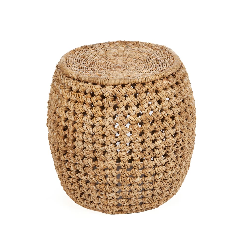 wohnli-moebel-suche-M25155517 Wohnli Möbelsuche - Hocker aus Bananenblatt und Eisen in braun