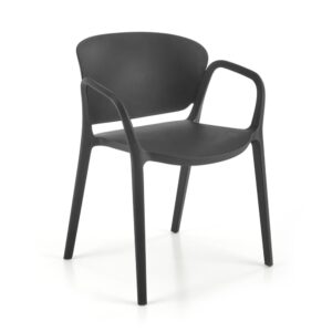 wohnli-moebel-suche-M25155661-1 60x44 cm Polypropylen-Gartenstuhl 56x76x60cm PVC - Polyvinlychlorid Schwarz That's Casa Möbel Esszimmermöbel Stühle