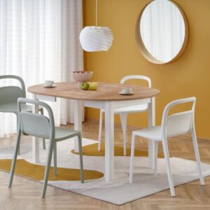 wohnli-moebel-suche-M25155663-1 Ausziehbarer Tisch für 4/6 Personen 102/142x102 cm 102x76x102cm Holz Weiß That's Casa Möbel Esszimmermöbel Esstische