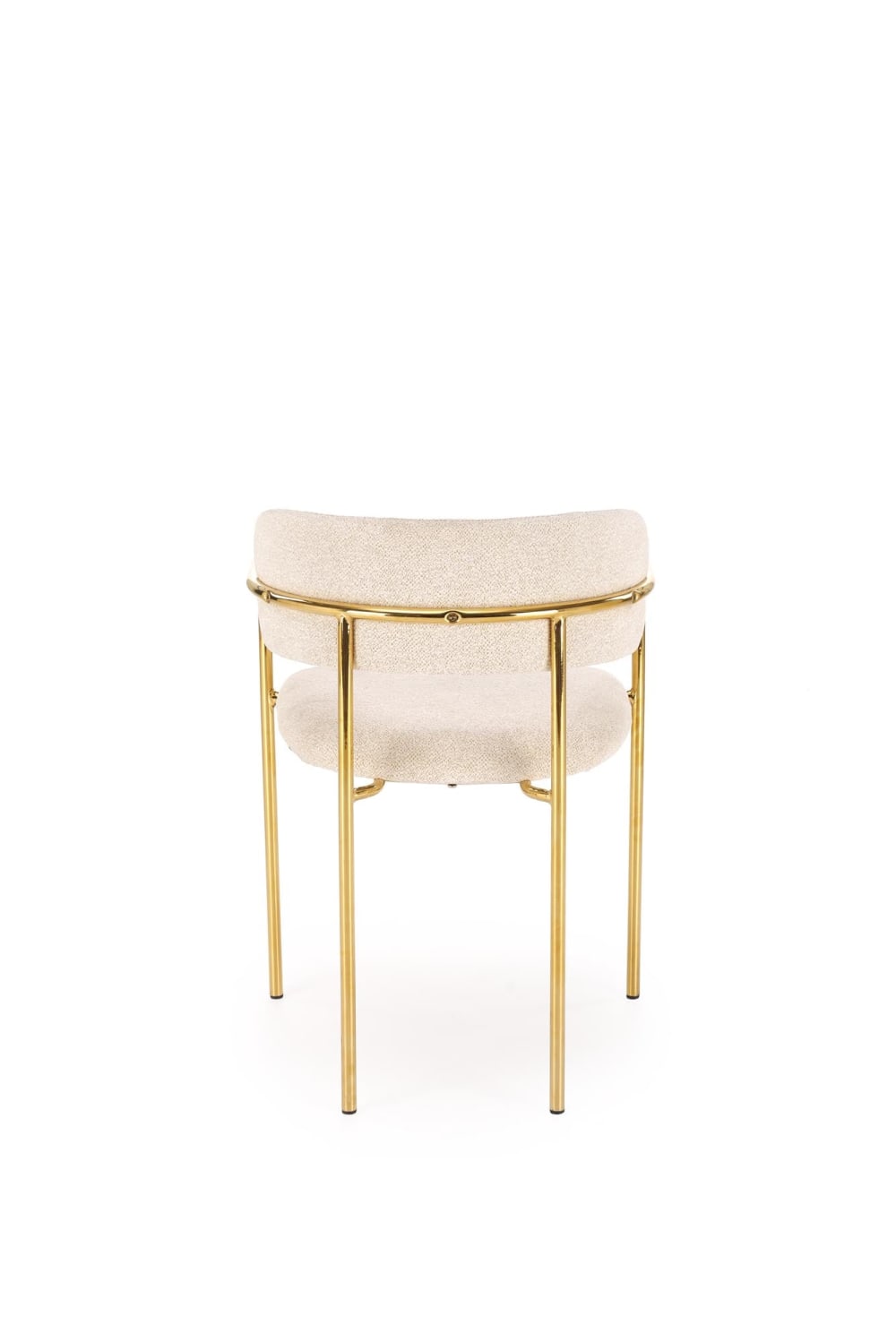 wohnli-moebel-suche-M25155673-1 Stuhl aus verchromtem Stahl 54 x 76 cm 56x76x54cm Stahl Beige That's Casa Möbel Esszimmermöbel Stühle