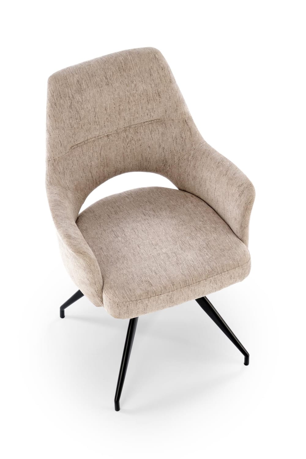 Stahldrehstuhl 58 x 88 cm 64x88x58cm Stoff Beige That's Casa Möbel Esszimmermöbel Stühle