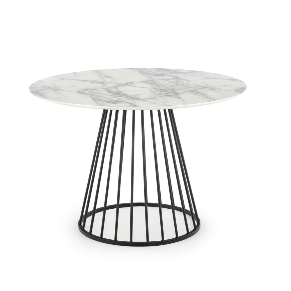 Wohnli Möbelsuche - Runder Marmortisch für 4 Personen 110x75 cm
