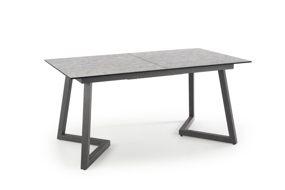 wohnli-moebel-suche-M25155777 Wohnli Möbelsuche - Ausziehbarer Tisch Glas dunkelgrauen Stahlbeinen 160x90 cm