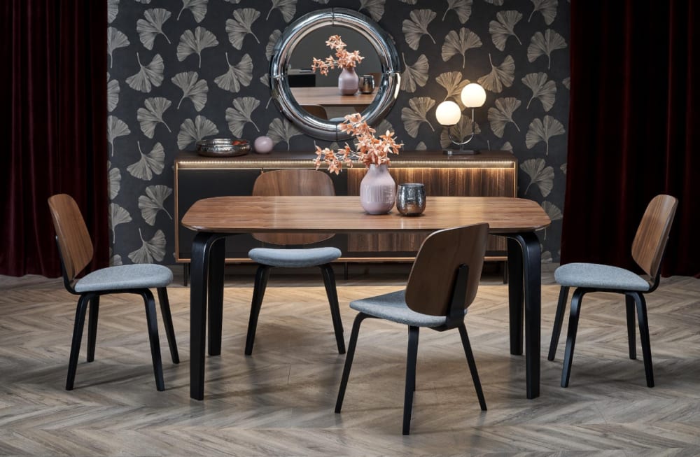 Eichentisch für 4/6 Personen 160x90 cm 160x75x90cm Holz Braun That's Casa Möbel Esszimmermöbel Esstische