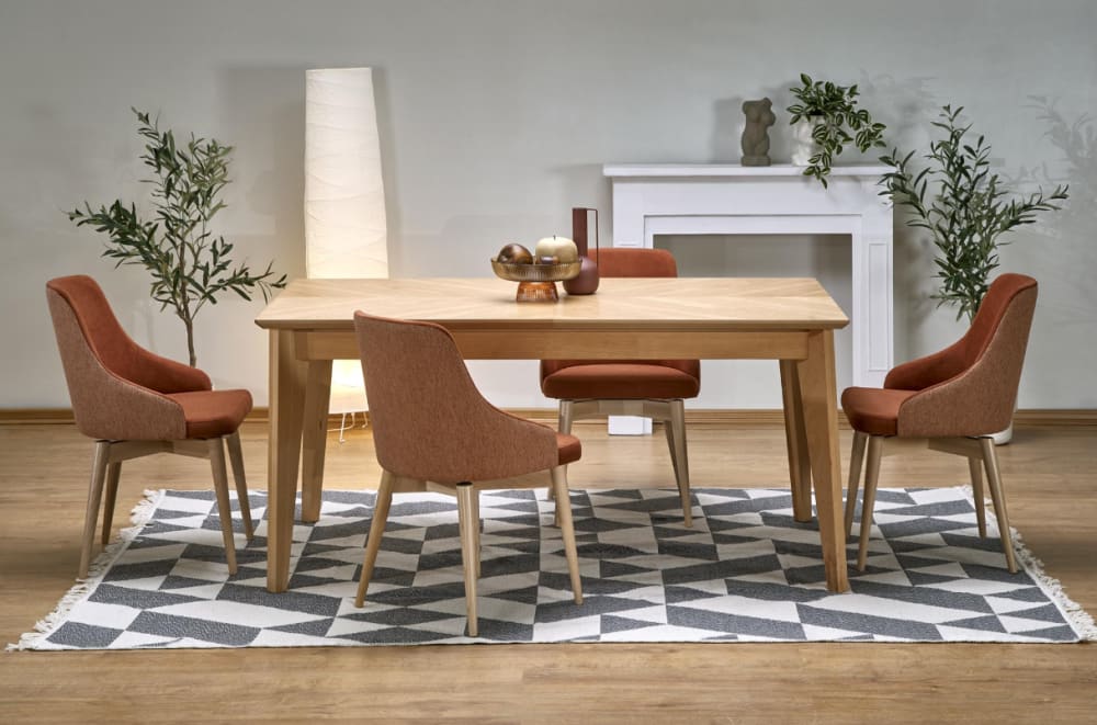 Ausziehbarer Tisch für 6/8 Personen 160/240x90 cm 160x75x90cm Holz Braun That's Casa Möbel Esszimmermöbel Esstische