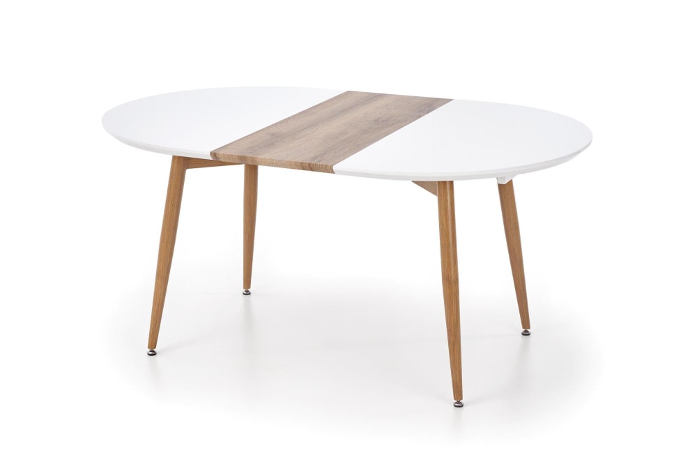 wohnli-moebel-suche-M25155821 Wohnli Möbelsuche - Ausziehtisch für 4/8 Personen weiß/Eiche 120/200x100 cm