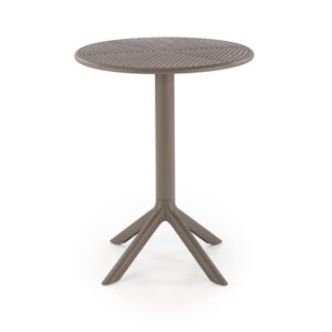 wohnli-moebel-suche-M25155849-1 Runder Tisch für 4 Personen 60x72 cm 60x72x60cm PVC - Polyvinlychlorid Taupe That's Casa Möbel Esszimmermöbel Esstische
