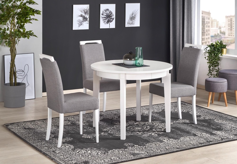wohnli-moebel-suche-M25155851-1 Ausziehbarer Tisch für 4/6 Personen 100/200x100 cm 100x77x100cm Holz Weiß That's Casa Möbel Esszimmermöbel Esstische