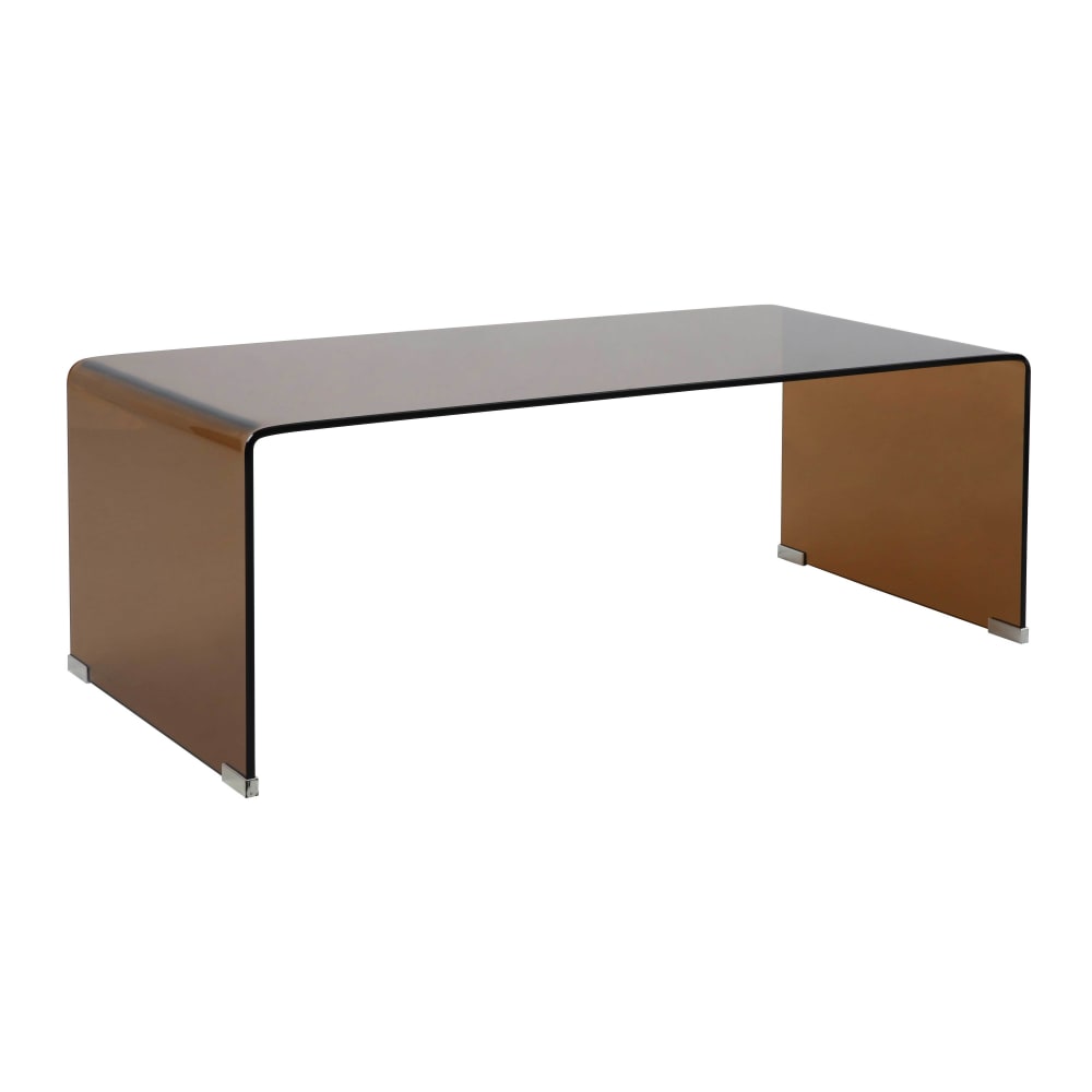 wohnli-moebel-suche-M25155902 Wohnli Möbelsuche - Rechteckiger Couchtisch (L 110 cm) aus braunem Hartglas