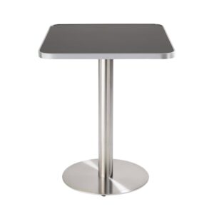 wohnli-moebel-suche-M25155928-1 Esstisch 60 x 60 cm silbernes Bein und schwarz/silberner Belag 60x72x60cm Metall Schwarz Oviala Möbel Esszimmermöbel Esstische