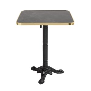wohnli-moebel-suche-M25155933-1 Tisch 60 cm kippbar Marmorplatte schwarz/gold und schwarzer Fuß 60x72x60cm Metall Schwarz Oviala Möbel Esszimmermöbel Esstische