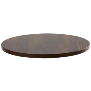 wohnli-moebel-suche-M25155950-1 Tisch hoch rund 60 cm weißes Bein und dunkle Holzverkleidung 2x108x0cm Stahl Braun Oviala Möbel Esszimmermöbel Esstische
