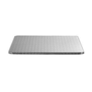 wohnli-moebel-suche-M25155955-1 Quadratische Tischplatte aus Spanplatte und Edelstahl 70 x 70 cm grau 70x2x70cm Stahl Grau Oviala Möbel Esszimmermöbel Esstische