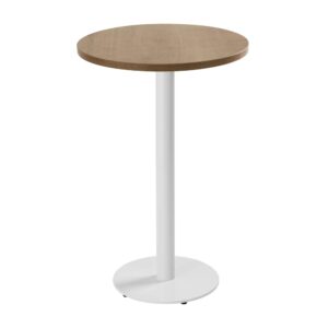 wohnli-moebel-suche-M25155973 Wohnli Möbelsuche - Tisch hoch rund 60 cm weißes Bein und helles Holzverkleidung