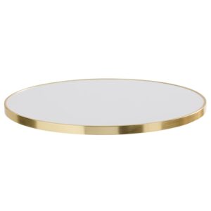 wohnli-moebel-suche-M25155987-1 Runder Esstisch 60 cm weiß/silberne Platte und goldene Beine 2x72x0cm Metall Weiß Oviala Möbel Esszimmermöbel Esstische