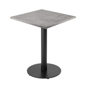 Wohnli Möbelsuche - Tisch 60 cm schwarzes Bein und graue Betonbeschichtung