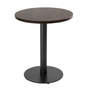 wohnli-moebel-suche-M25155994 Wohnli Möbelsuche - Tisch rund 60 cm schwarzes Bein und dunkle Holzverkleidung