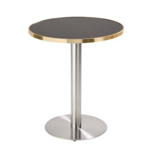 wohnli-moebel-suche-M25156039 Wohnli Möbelsuche - Runder Esstisch 60 cm schwarz/goldene Platte und silberne Beine