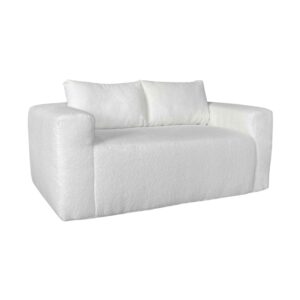 wohnli-moebel-suche-M25156192 Wohnli Möbelsuche - 2-Sitzer-Sofa aus Bouclé-Stoff mit ecrufarbenen Kissen L 160 cm