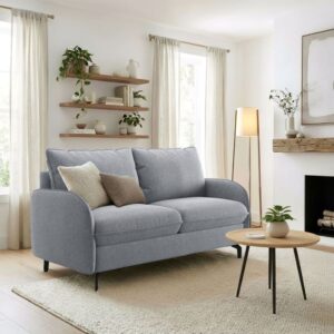 wohnli-moebel-suche-M25156580-1 Stoff 3-Sitzer Schlafsofa - Grau 105x95x105cm Holz Grau Calicosy Sofas und Sessel Sofas Modulare Sofas