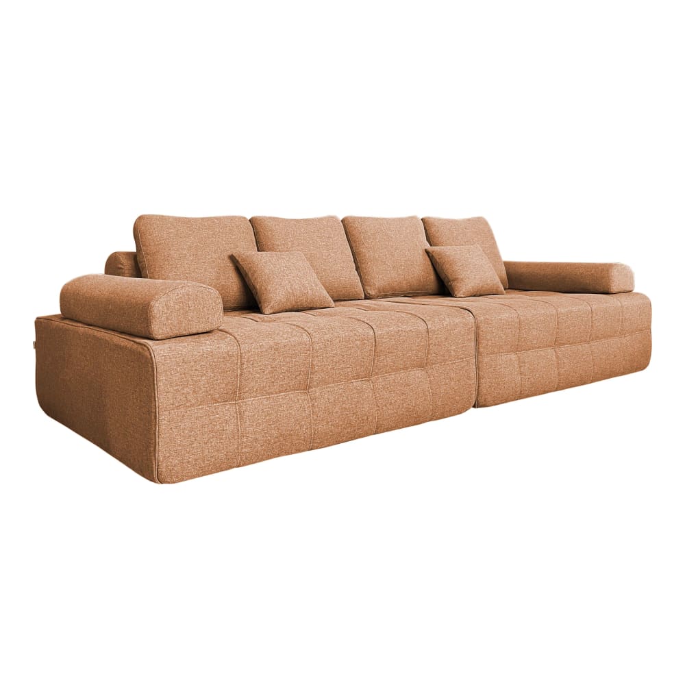 Wohnli Möbelsuche - 4-Sitzer-Sofa aus Stoff mit terrakottafarbenen L 282 cm