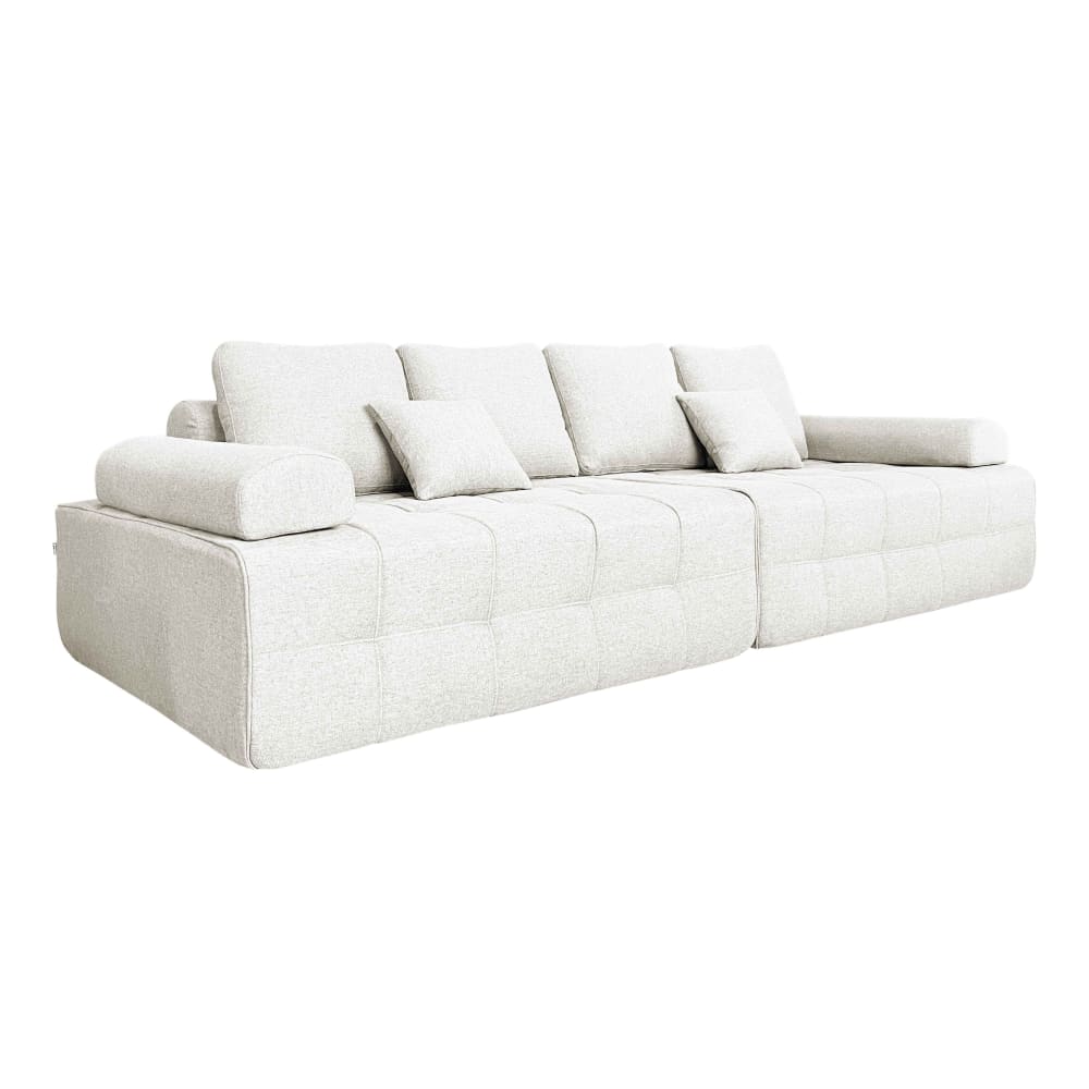 Wohnli Möbelsuche - 4-Sitzer-Sofa aus Stoff mit ecrufarbenen L 282 cm