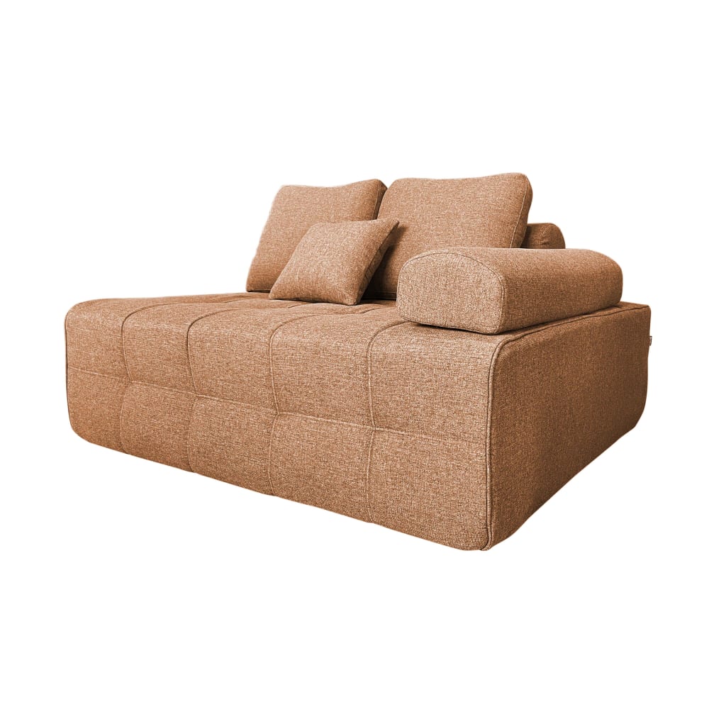 wohnli-moebel-suche-M25156908 Wohnli Möbelsuche - Linker Sessel für modulares Stoffsofa mit terrakottafarbenen L 140 cm