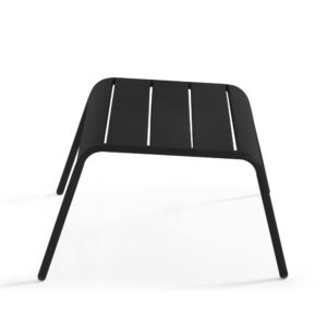 Fußstütze aus Metall Schwarz 40x30x44cm Stahl Schwarz Oviala Sofas und Sessel Sessel, Poufs und Fußbänke Fußbänke