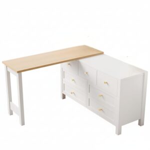 wohnli-moebel-suche-M25157060 Wohnli Möbelsuche - 360° Ausziehbarer Schreibtisch in Eichenoptik mit Schrank