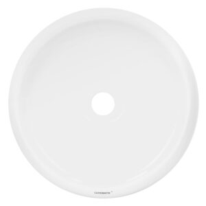 wohnli-moebel-suche-M25157298-1 Waschbecken Waschtisch Ø 350 x 120 mm aus Keramik Rund Weiß 35x12x35cm Keramik Weiß ECD Germany Möbel Badezimmermöbel Waschbecken