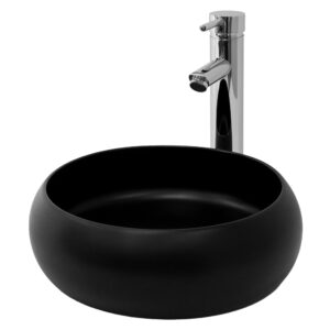 wohnli-moebel-suche-M25157314 Wohnli Möbelsuche - Keramik Waschbecken mit Ablaufgarnitur Handwaschbecken Schwarz