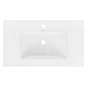 wohnli-moebel-suche-M25157324-1 Waschbecken Waschtisch 810 x 465 x 175 mm Keramik Weiß 81x18x47cm Keramik Weiß ECD Germany Möbel Badezimmermöbel Waschbecken