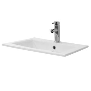 wohnli-moebel-suche-M25157344-1 Keramik Waschbecken mit Ablaufgarnitur Einbauwaschbecken Weiß 52x21x45cm Keramik Weiß ML-Design Möbel Badezimmermöbel Waschbecken